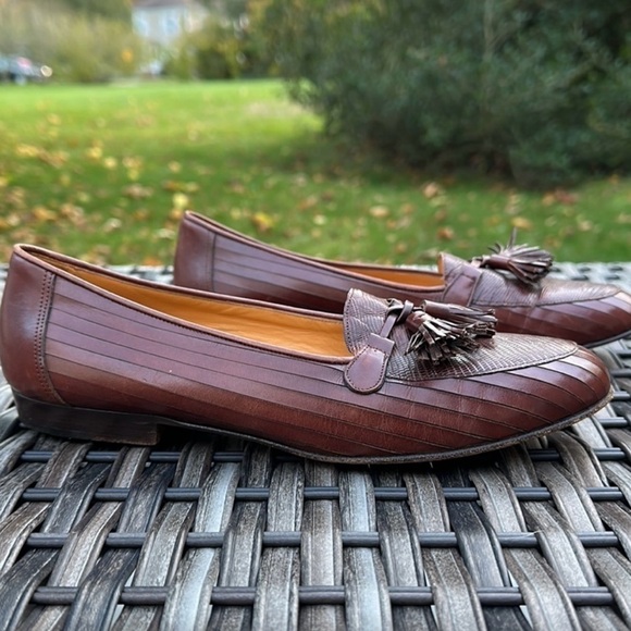 Italian-Made COLE HAAN Mahogany Leather Loafers - Vintage - Picture 6 of 13